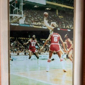 Bird & Dr. J at old Garden-professional rare photo